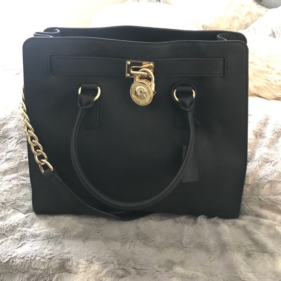 Michael Kors Large Black Saffiano Hamilton - Picture 2 of 2