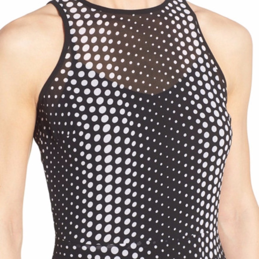 Michael Kors black polka dot dress NWT