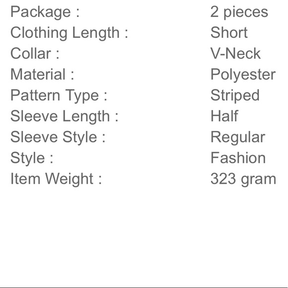 Striped set fits size M - Picture 2 of 3