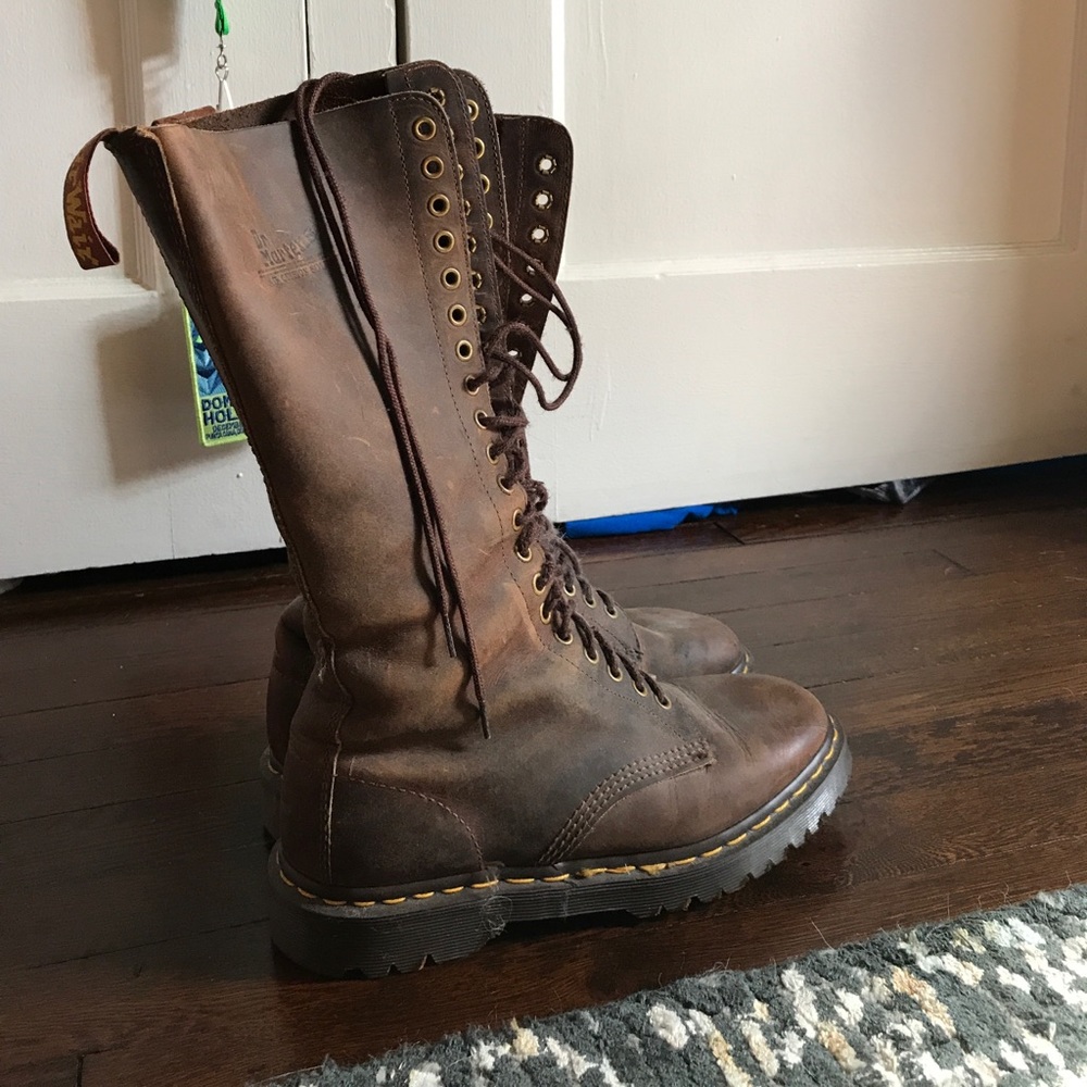 Tall Dr. Marten combat boots