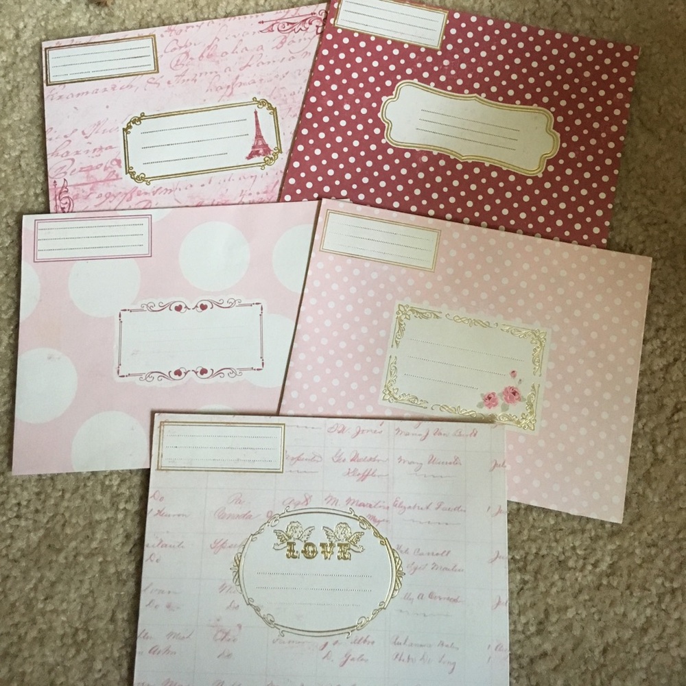 Gorgeous unique envelopes set of 5