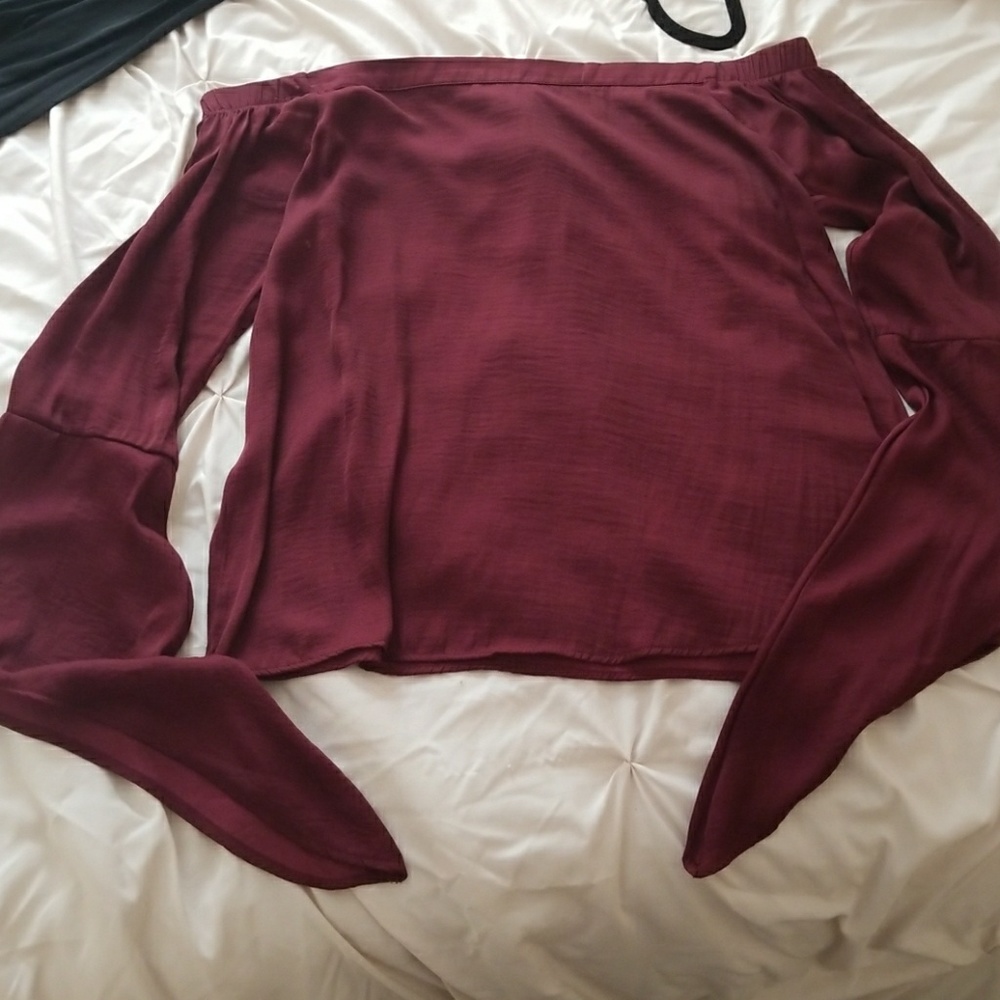 Burgundy blouse