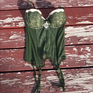Never worn! Green lingerie corset