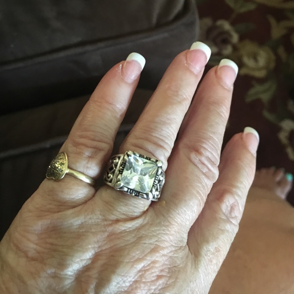 Sipalda "Uptown" Sterling Silver CZ Bling Ring 6