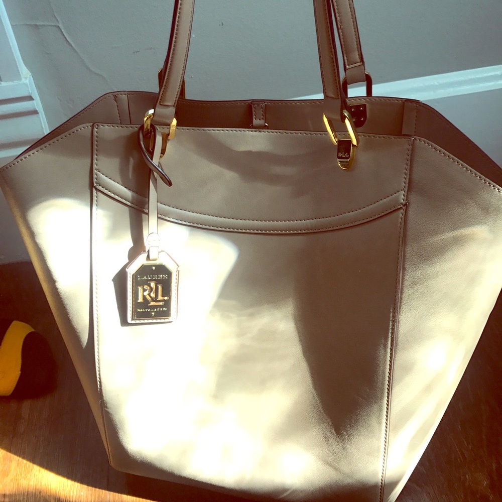 Lauren Ralph Lauren Tote- Color: Tan