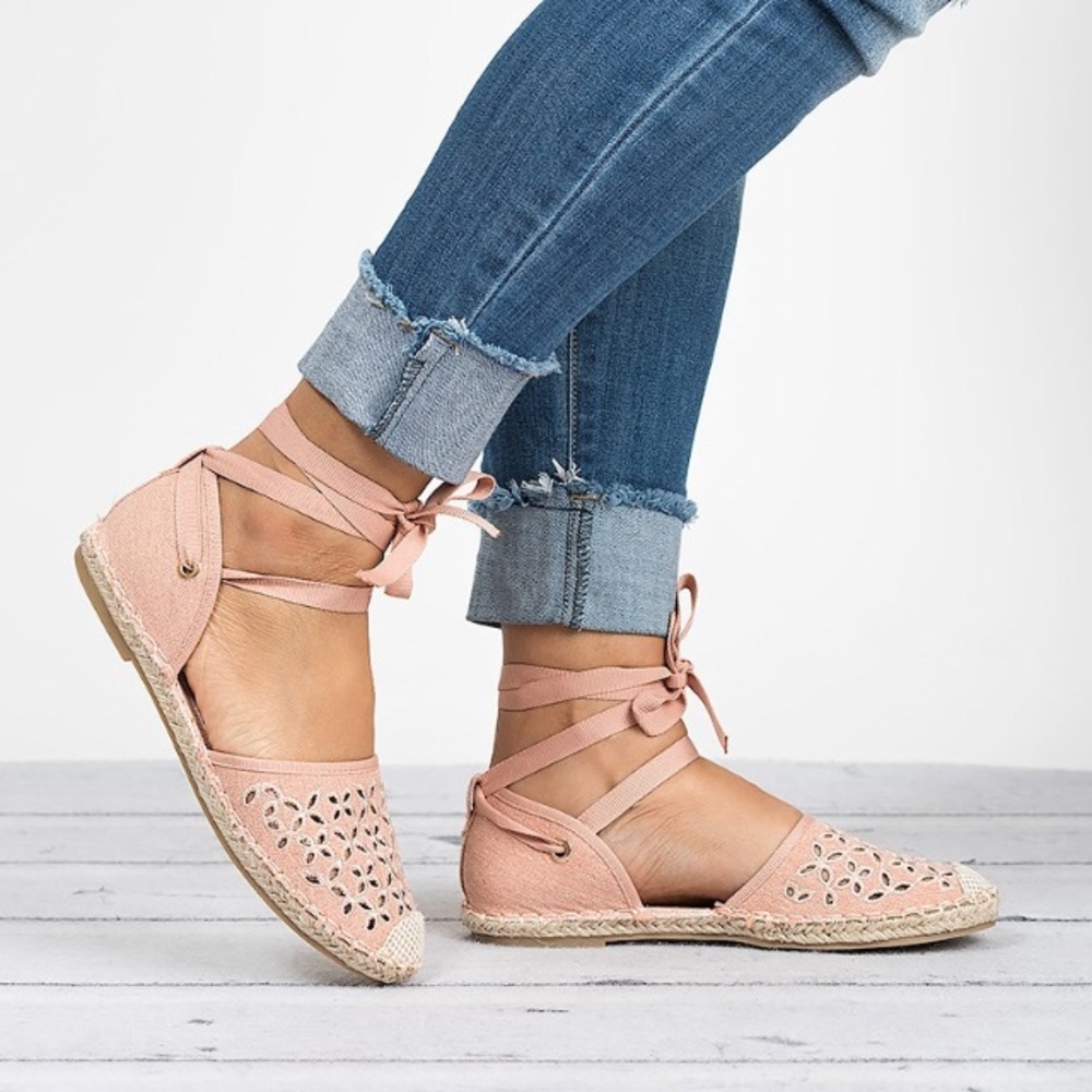 Lace up espadrilles