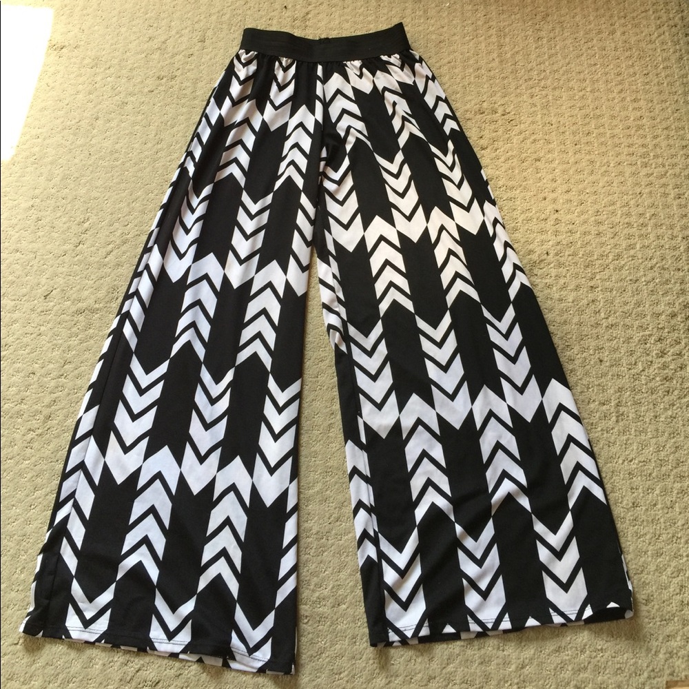Brat Star Black and White Flare Pant