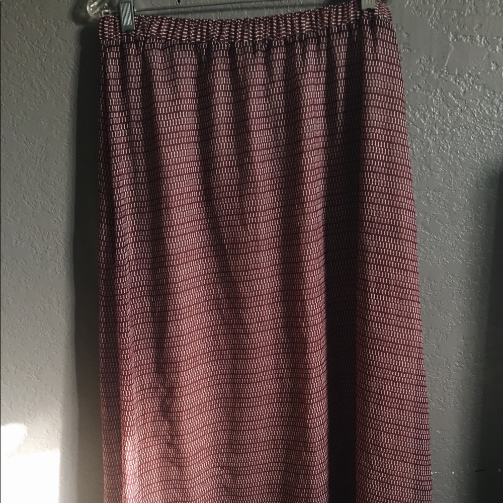 Gap Chiffon Skirt Brick Red
