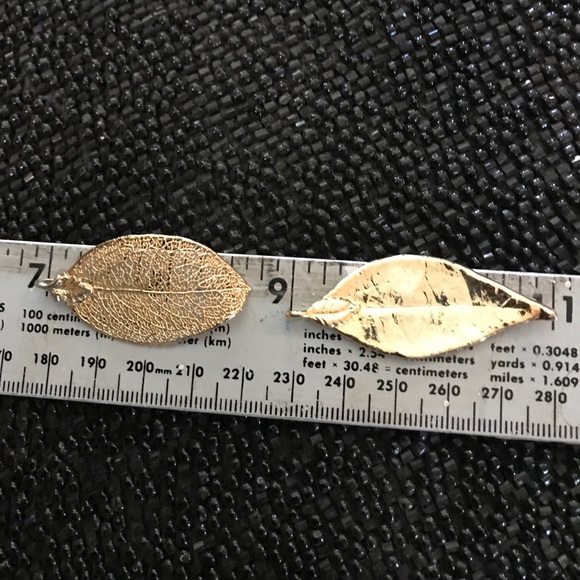 2 gold toned leaves. Both are 1/2” wide. Look new - Picture 3 of 3