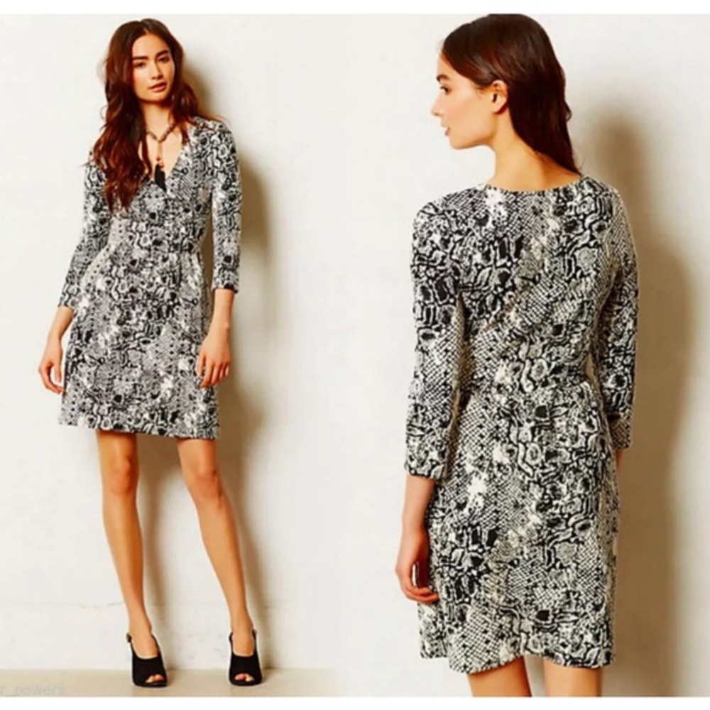 Anthropologie/HD in Paris Textured Wrap Dress
