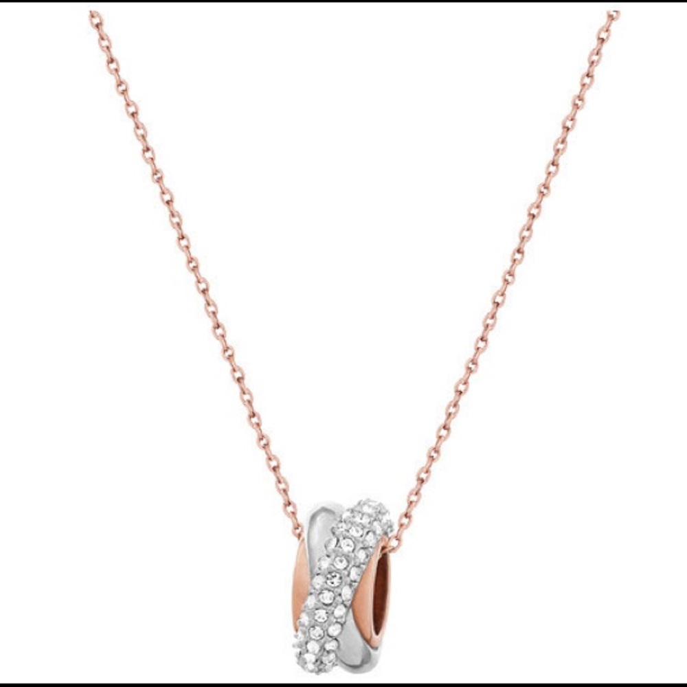 Swarovski Wave Pendant (white and mixed plating)