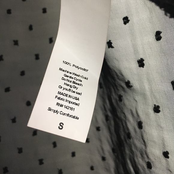 SOLD NWT Lularoe Joy BLACK Swiss dot duster vest - Picture 3 of 6