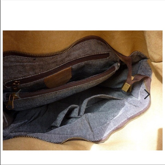 LAST Gray Canvas and Leather Bags - NWT - Picture 4 of 5
