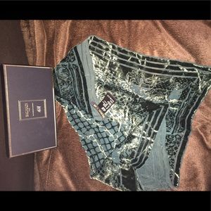 Balmain X H&M Green Velvet Scarf