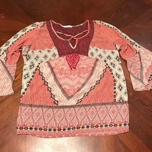 Maurices Tribal Print Top Size 2