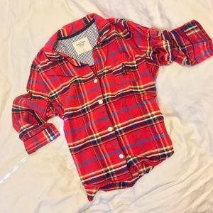 A&F plaid pajama shirt
