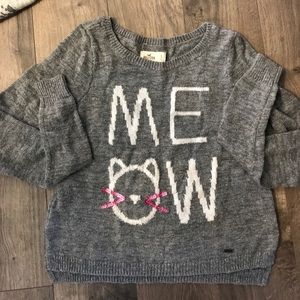 Hollister MEOW crew neck sweater
