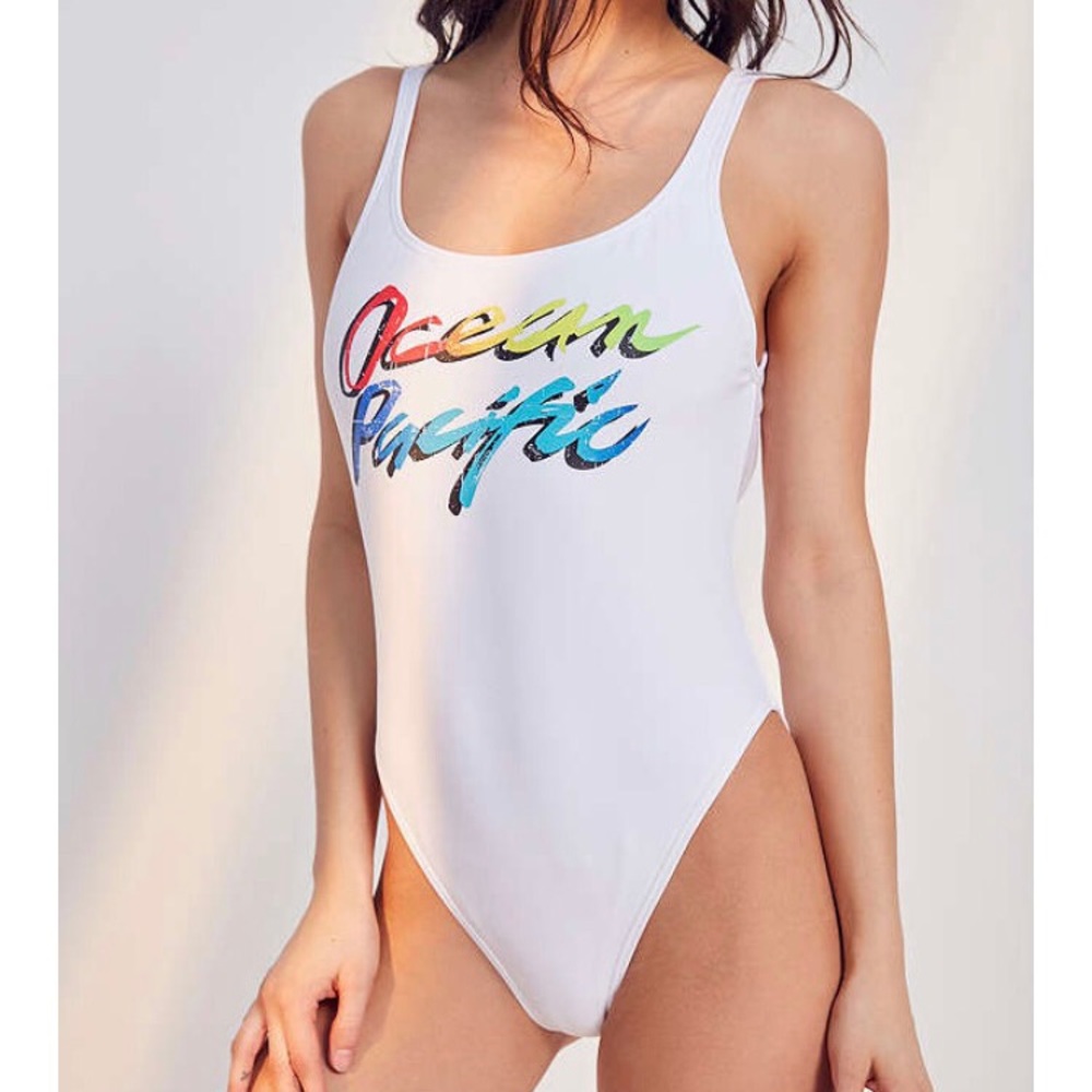 OP white swimsuit