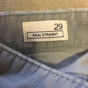 GAP Slate Blue Corduroy Real Straight Pants