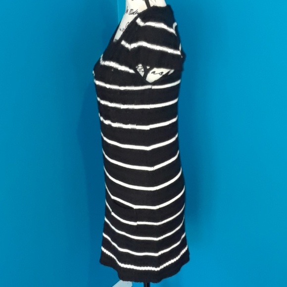 5/25  Ambience Apparel B&W Stripe Sweater Dress - Picture 6 of 7