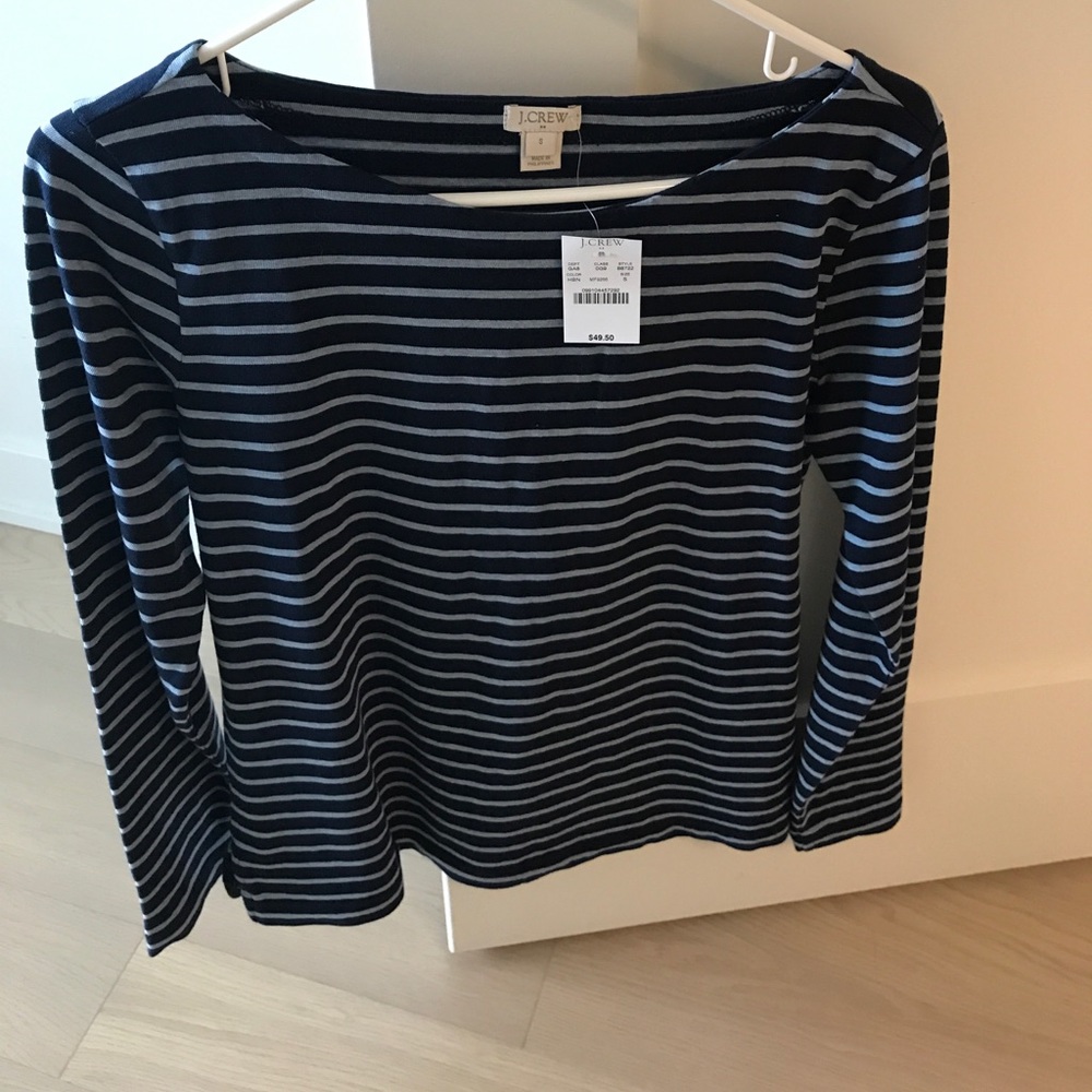 Jcrew striped long sleeve top