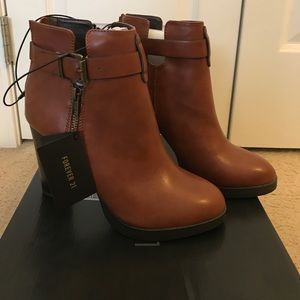 Brown Heel Booties