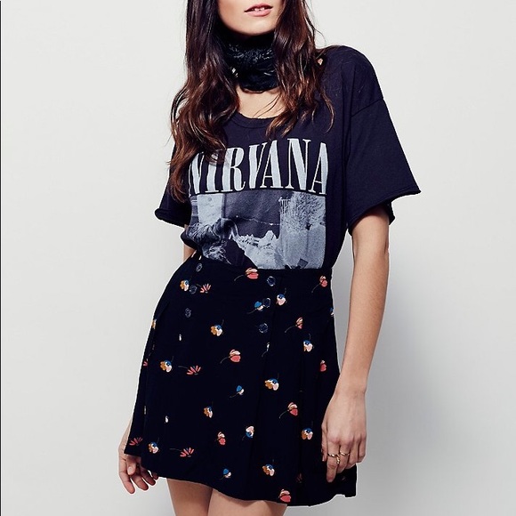New Free People Lovers Lane Floral Mini Skirt - Picture 2 of 7
