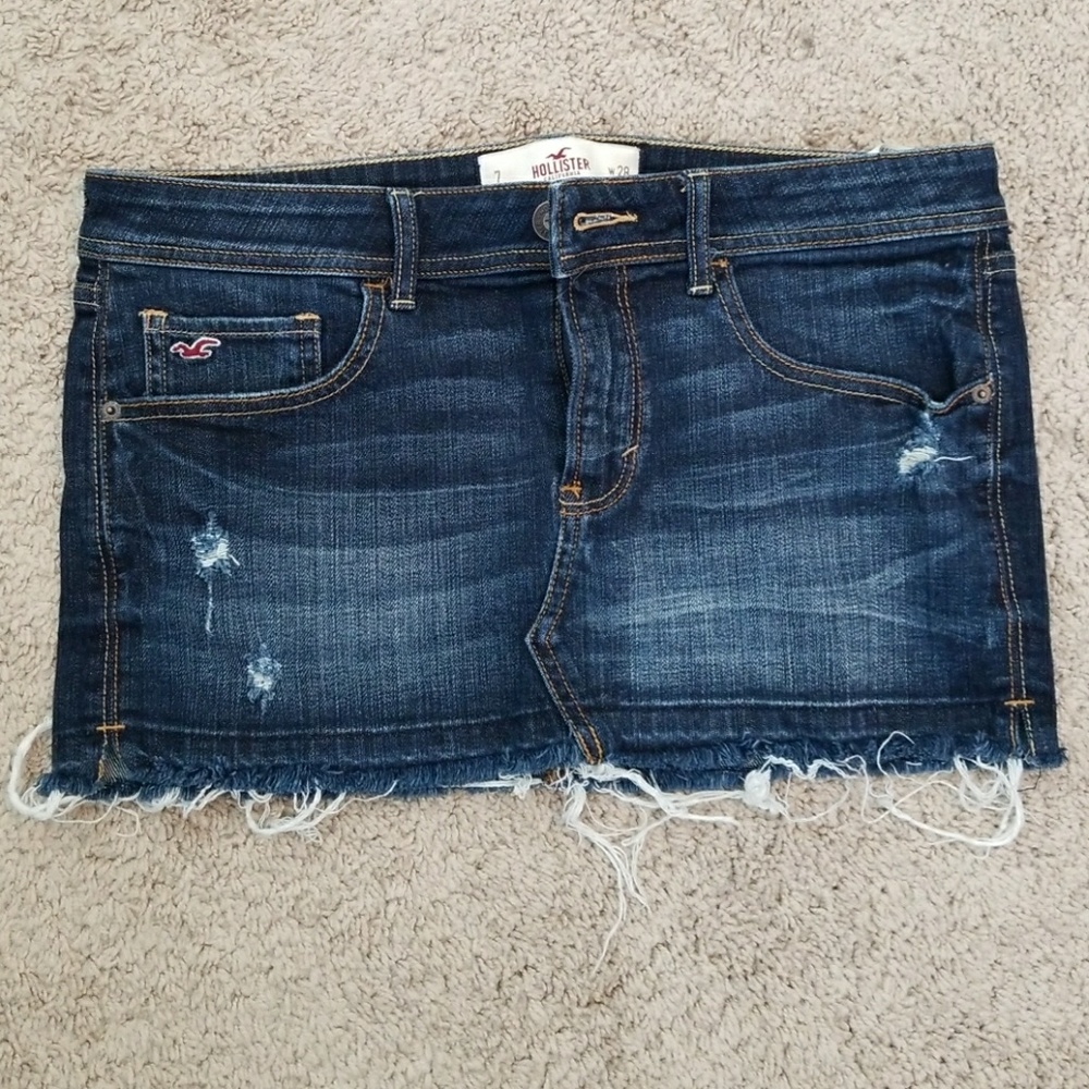 Hollister jean skirt