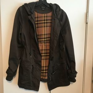 Brown hooded coat