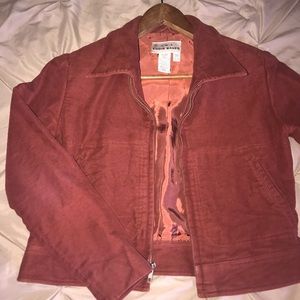 Eddie Bauer Suede Wine Blazer
