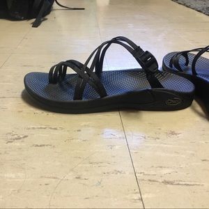 Black double strap women's Chacos