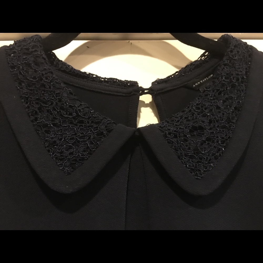 Ann Taylor Beautiful Navy Blue Blouse