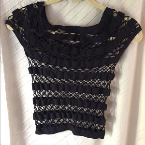 Sexy, fun black BEBE top.