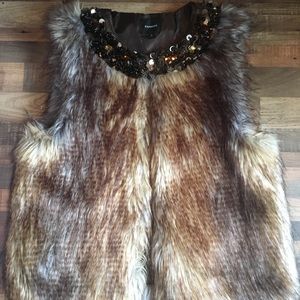 Express Faux Fur Vest