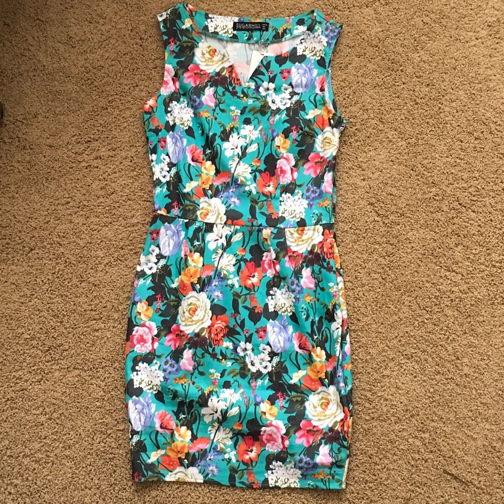 Floral dress.