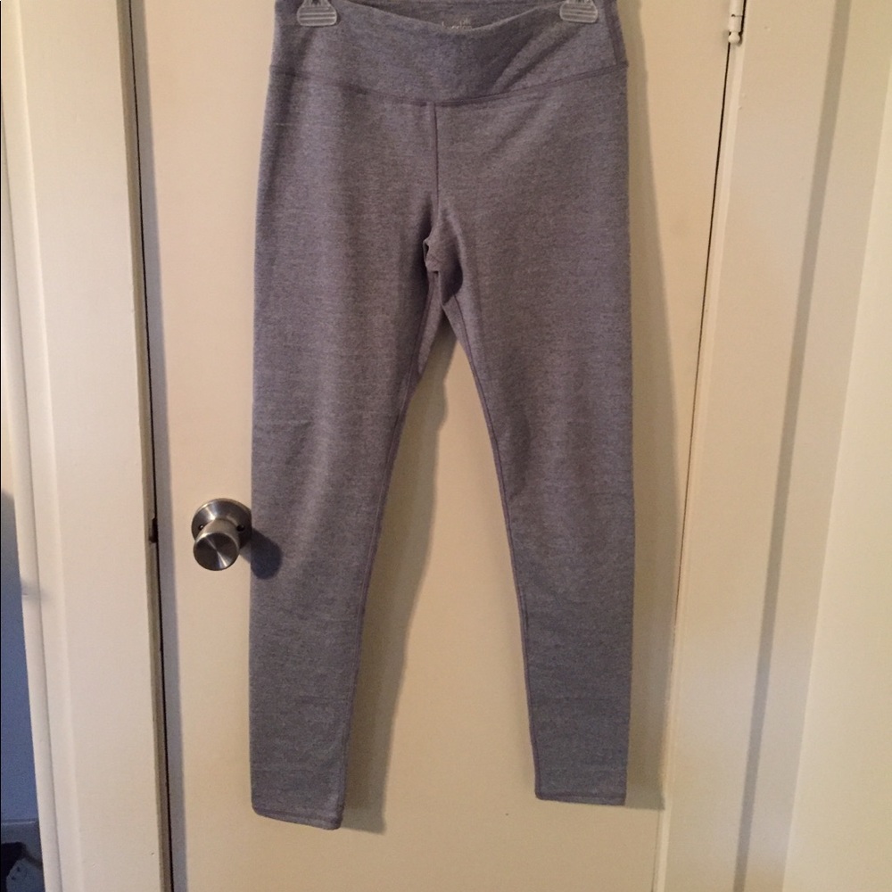 Heathered blue/grey full length leggings. Size med