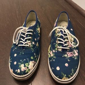 Blue floral vans