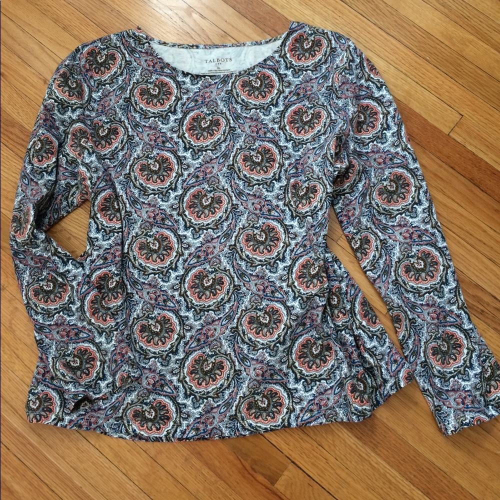 Talbots XL pretty paisley print
