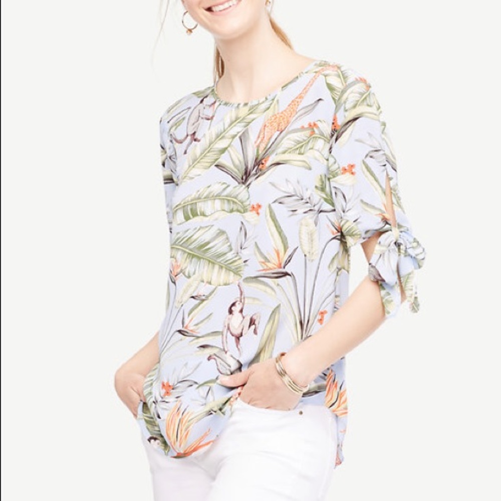 Ann Taylor tropical print blouse