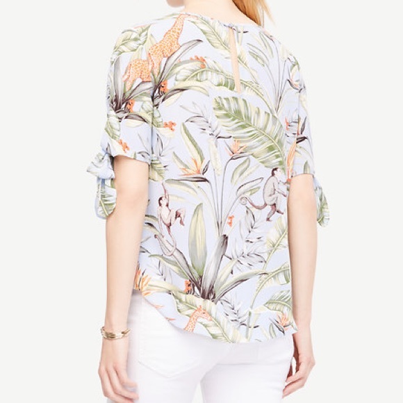 Ann Taylor tropical print blouse - Picture 2 of 6