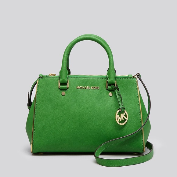 MICHAEL Michael Kors Handbags - Michael Kors Green Specchio Saffiano Sutton Small