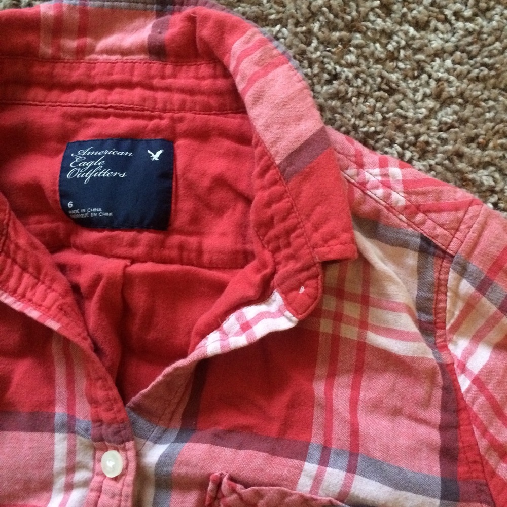 Plaid American Eagle Button Down