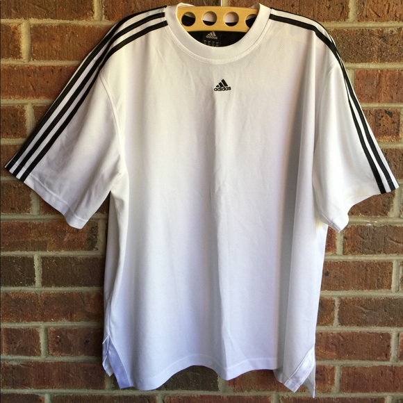adidas Other - Men's Adidas white polo black strip detail size XL