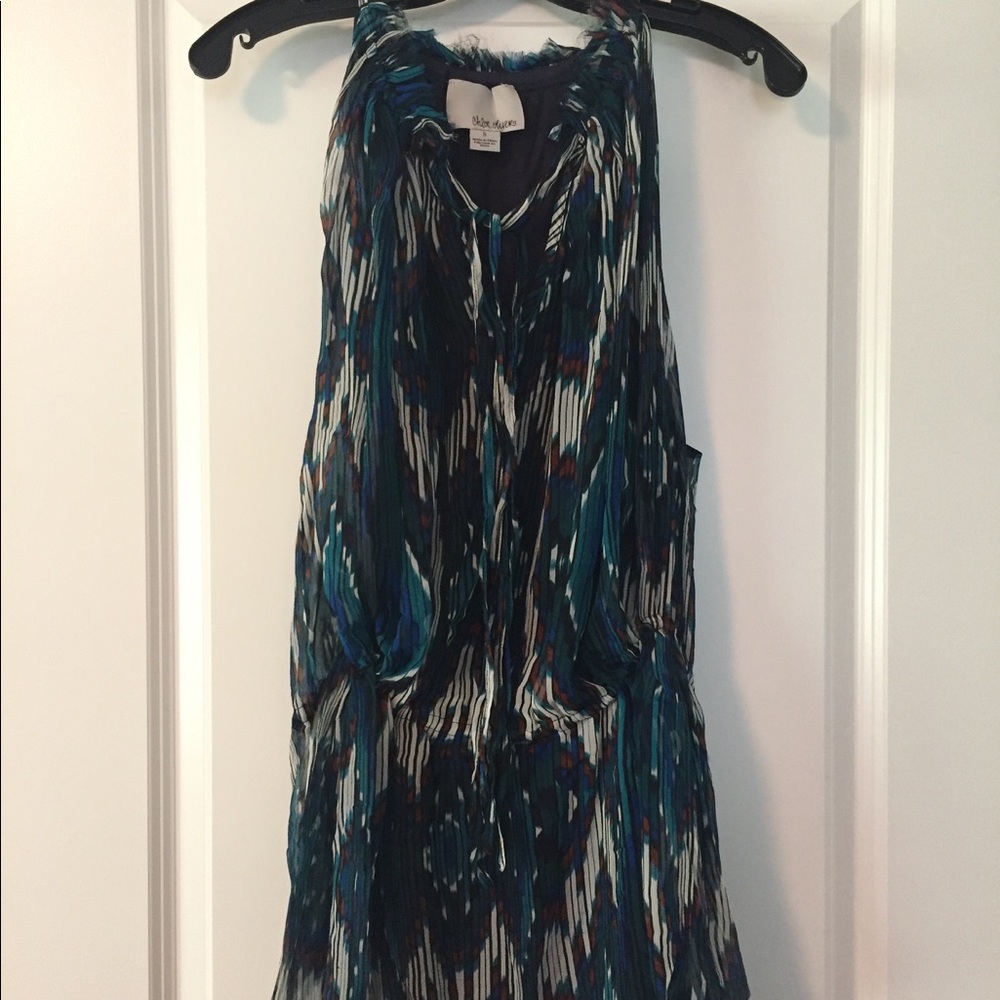 Chloe Oliver Peacock tank with drawstring waist
