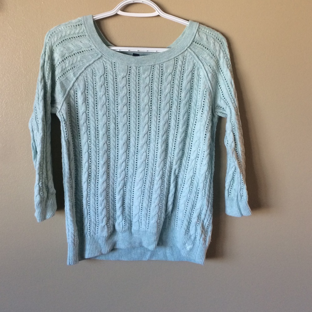 MOVING SALE AE Light Blue 3/4 Sleeve Sweater