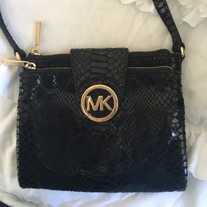 Snake print crossbody