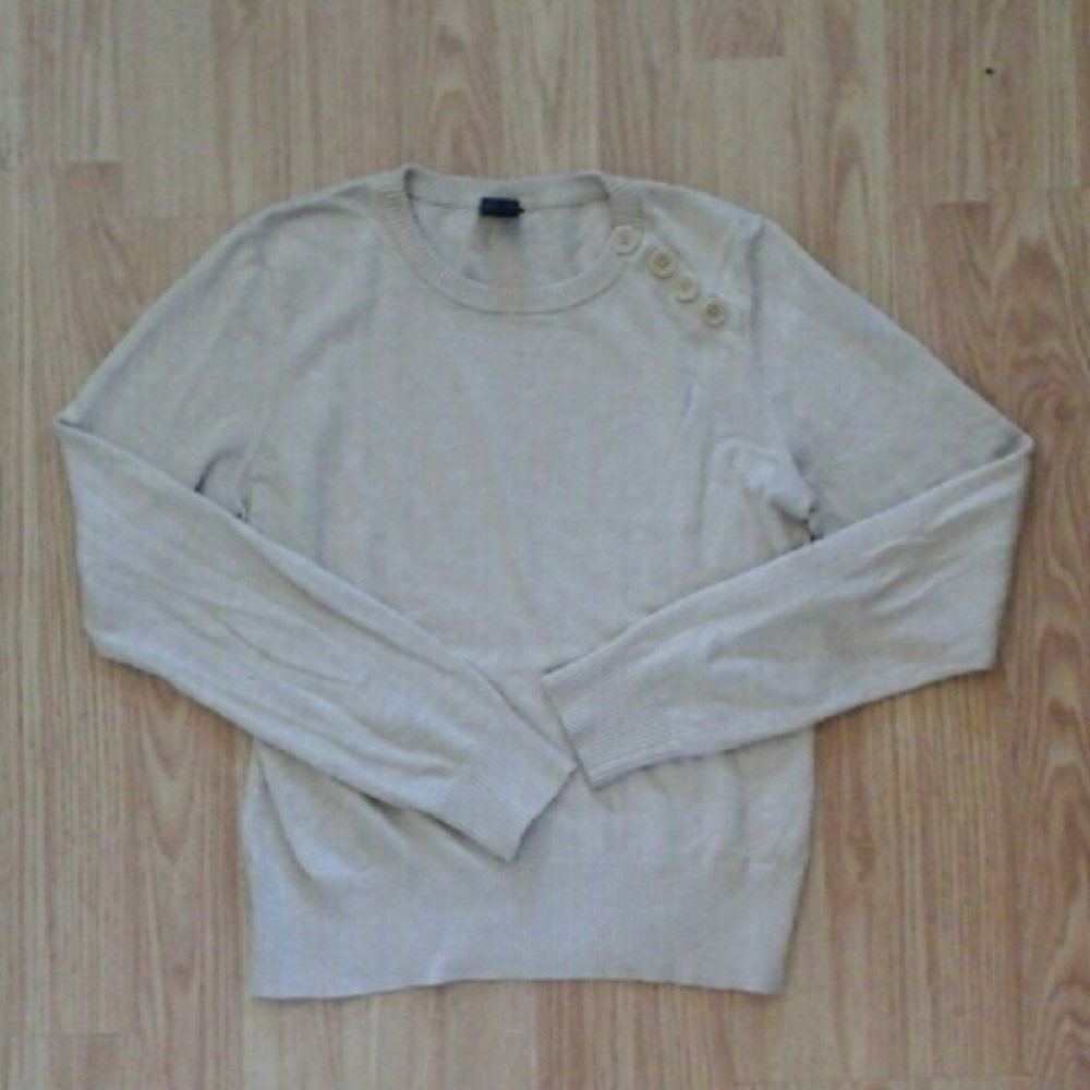 Tan pull over sweater just in time for fall!