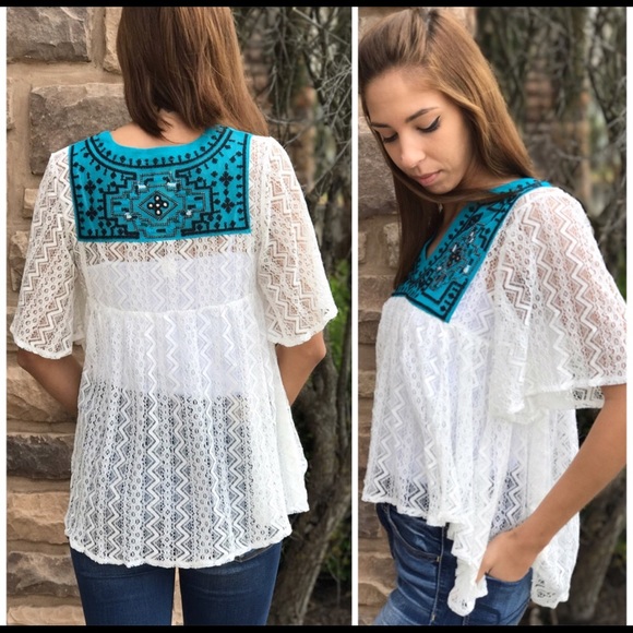 Embroidered Lace Top - Picture 3 of 4