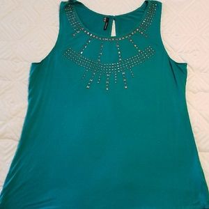Maurices turquoise studded tank size XXL 16