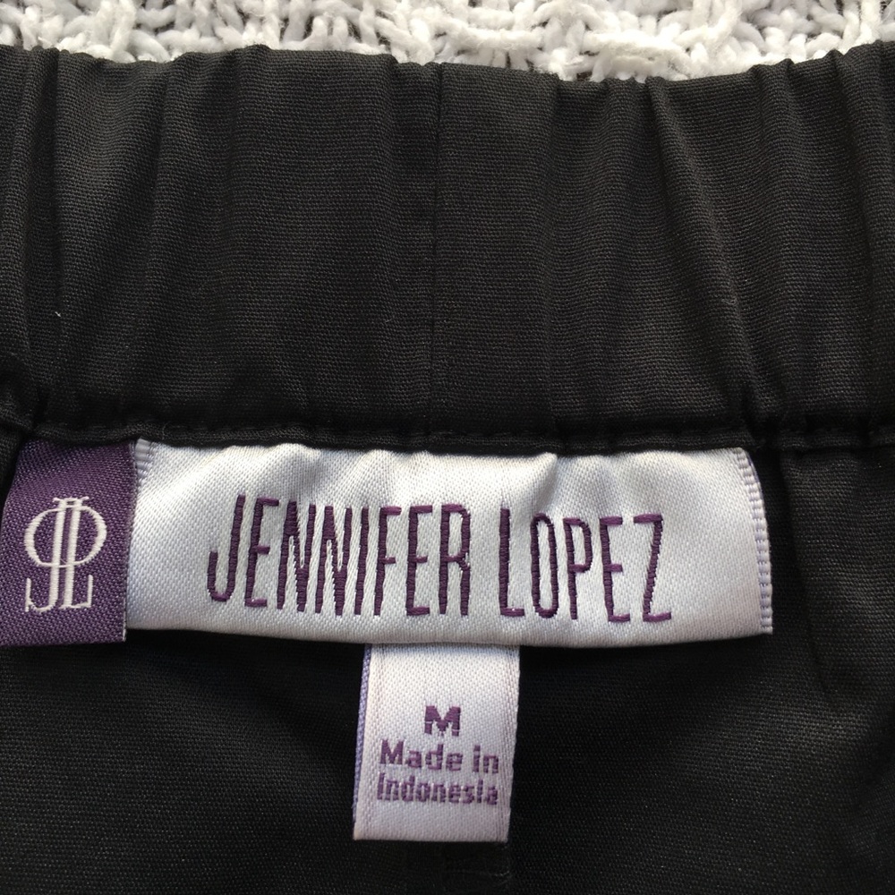 Jennifer Lopez Poplin Off-the-Shoulder Top Black - Picture 5 of 8